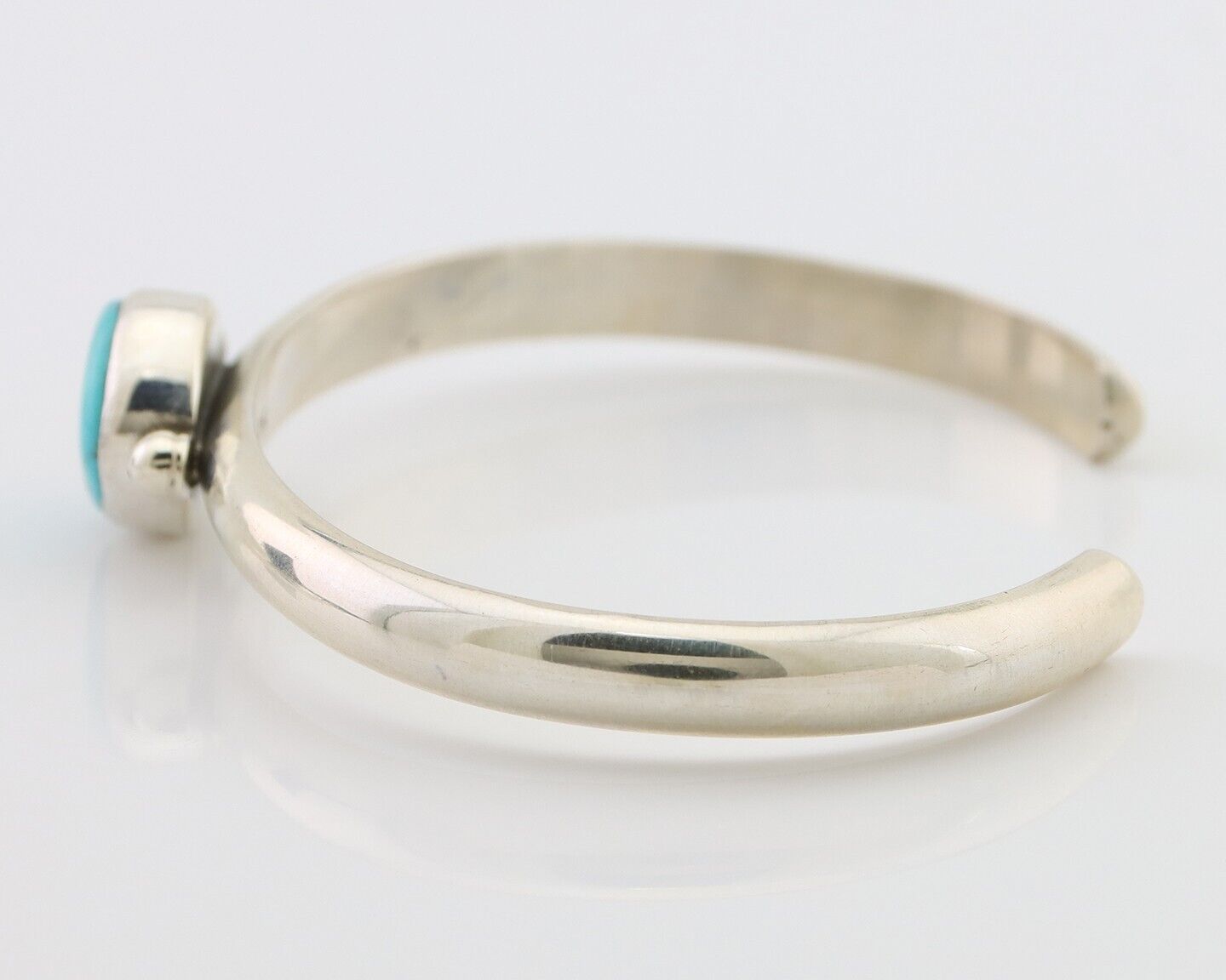 Navajo Cuff Bracelet 925 Silver Natural Blue Turquoise Native American C.80's