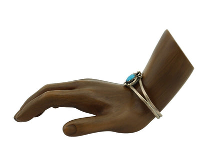 Navajo Slave Bracelet 925 Silver Arizona Turquoise Native American Artist C.80's