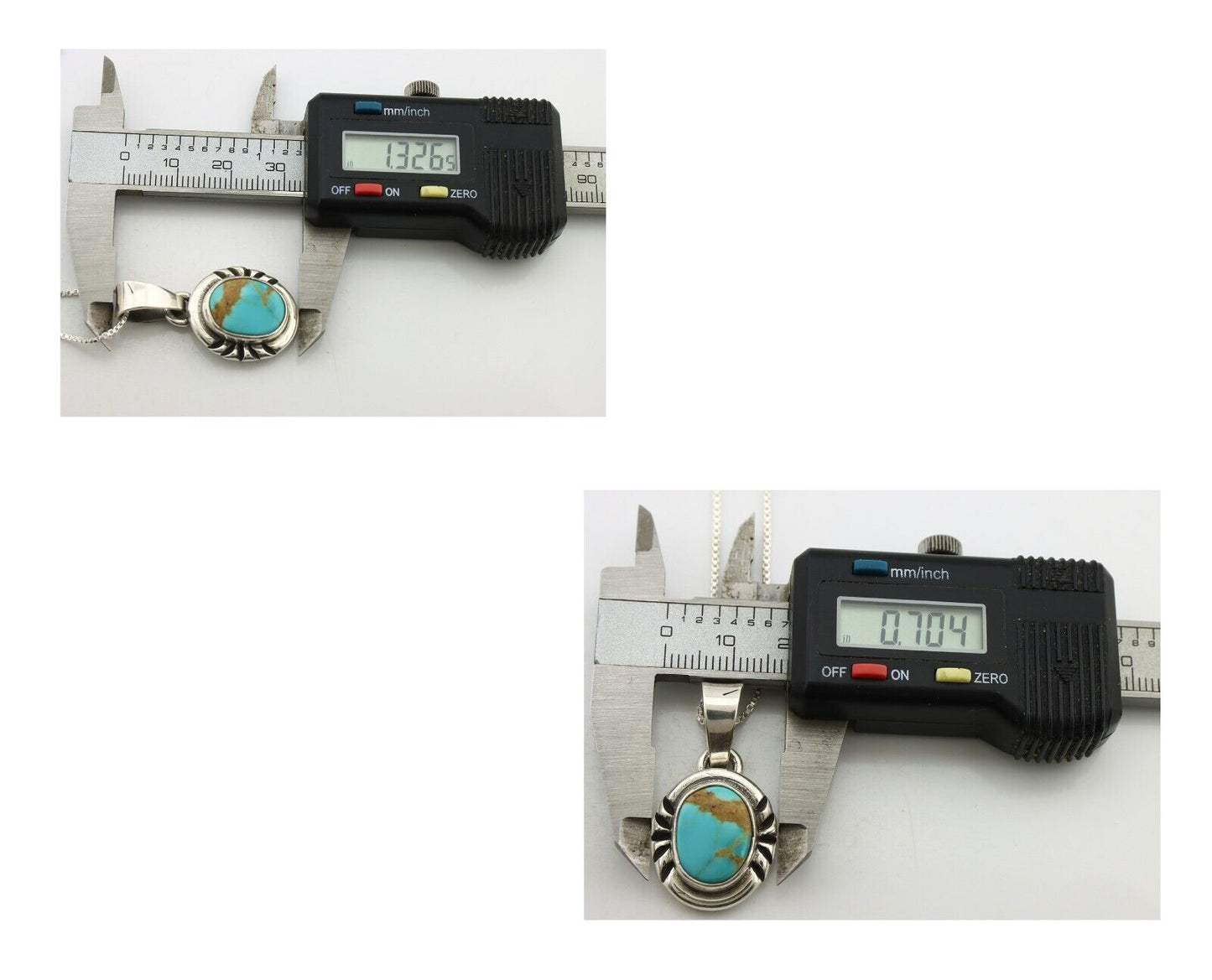 Navajo Necklace 925 Silver Arizona Turquoise Handmade Signed Gecko C.90's