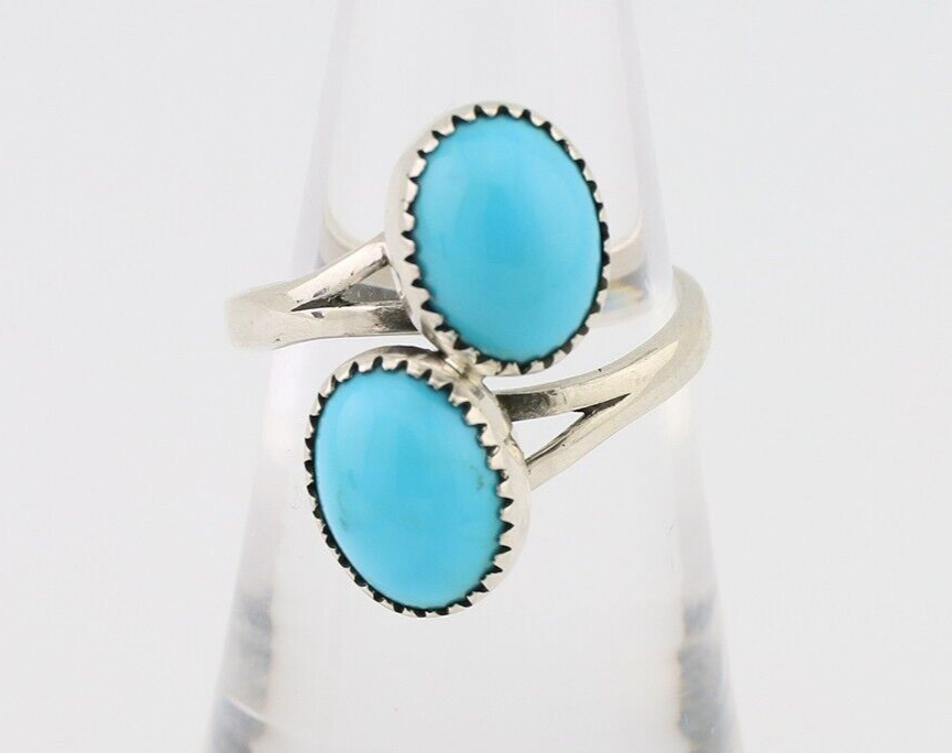 Navajo Handmade Ring 925 Silver Turquoise Native American Artist C.80's