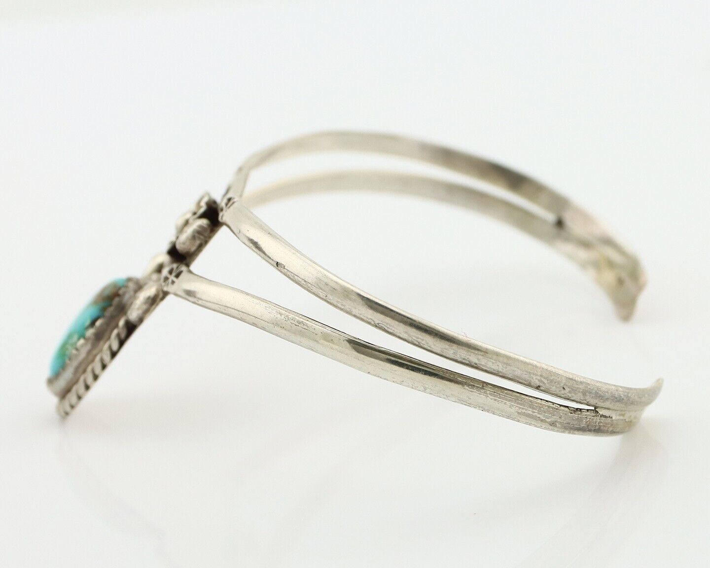 Navajo Bracelet 925 Silver Kingman Turquoise Artist Native American C.80's