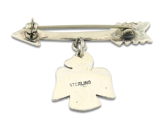 Navajo Pin Sterling Silver Thunderbird Arrow Artist Native American Artist