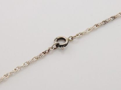 Navajo Necklace 925 Silver Natural Seafoam Turquoise Native Artist C.80's