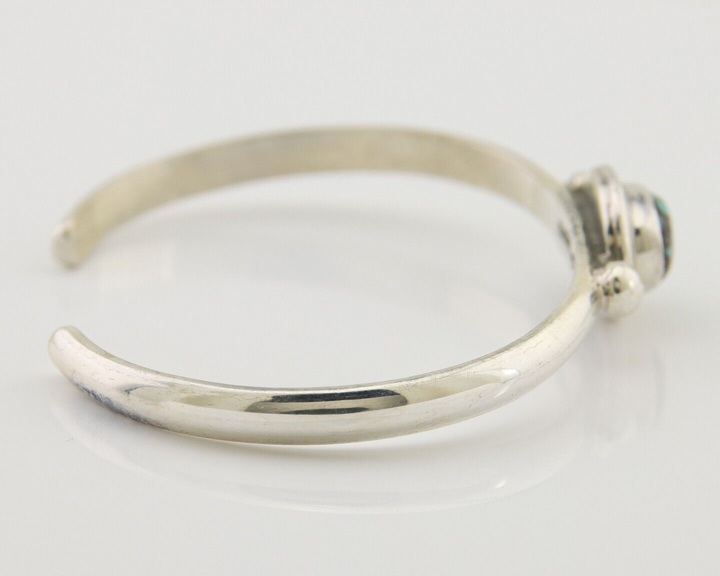 Navajo Kingman Turquoise Bracelet 925 Silver Artist Native American C.80's