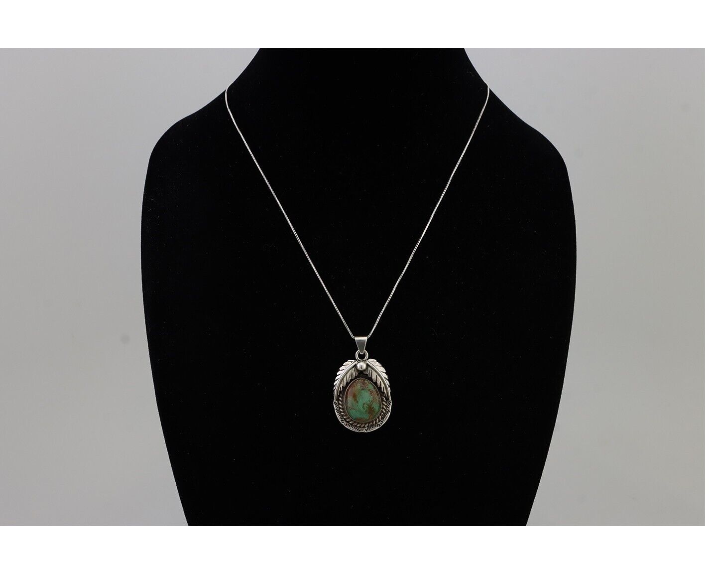 Navajo Turquoise Handmade Necklace 925 Silver Signed SunRise C.80's