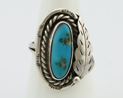 Navajo Handmade Ring 925 Silver Turquoise Native American Artist Signed J C.80's