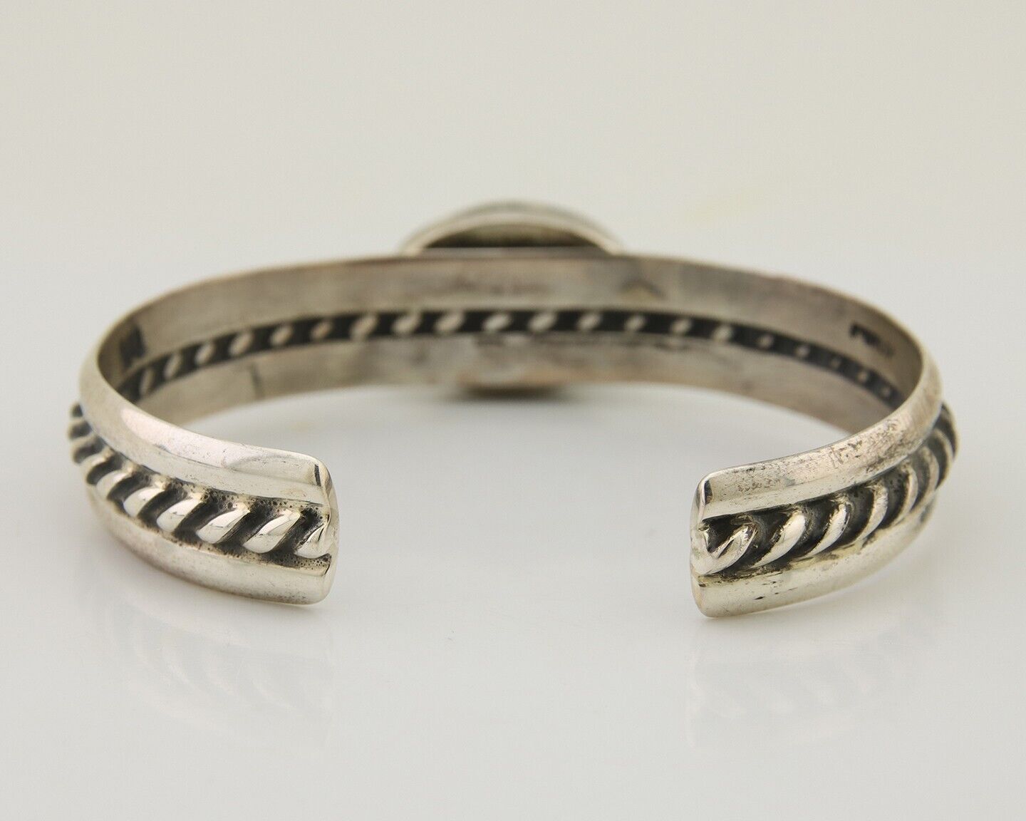 Navajo Natural Southwest Turquoise Bracelet 925 Silver Artist Native American