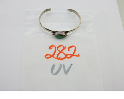 Navajo Cuff Bracelet 925 Silver Turquoise Cuff Native American Artist C.80's