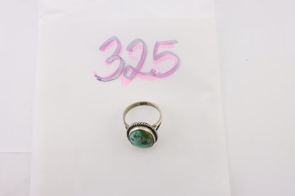 Navajo Handmade Ring 925 Silver Turquoise Native American Artist C.80's