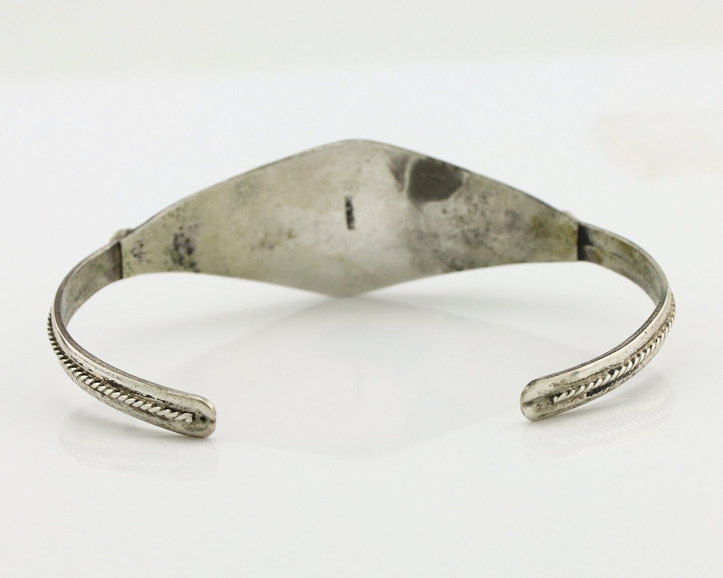 Navajo Bracelet 925 Silver Kingman Turquoise Native American Artist C.80's