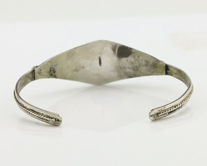 Navajo Bracelet 925 Silver Kingman Turquoise Native American Artist C.80's