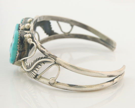 Vintage Navajo Bracelet 925 Silver Turquoise Traditional Handmade Authentic
