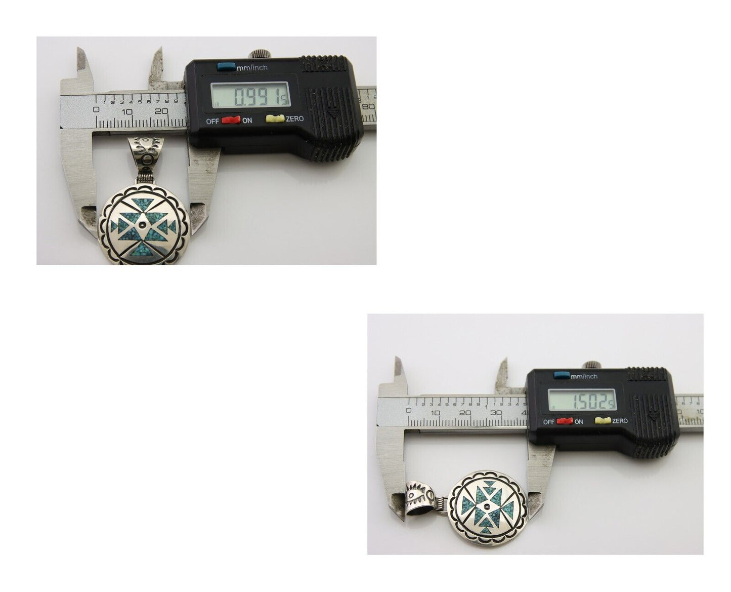 Navajo Necklace 925 Silver Natural Turquoise Artist Signed Stanley Bain C.80's