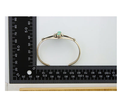 Navajo Bracelet 925 Silver Cuff Turquoise Handmade Native Artist C.80's