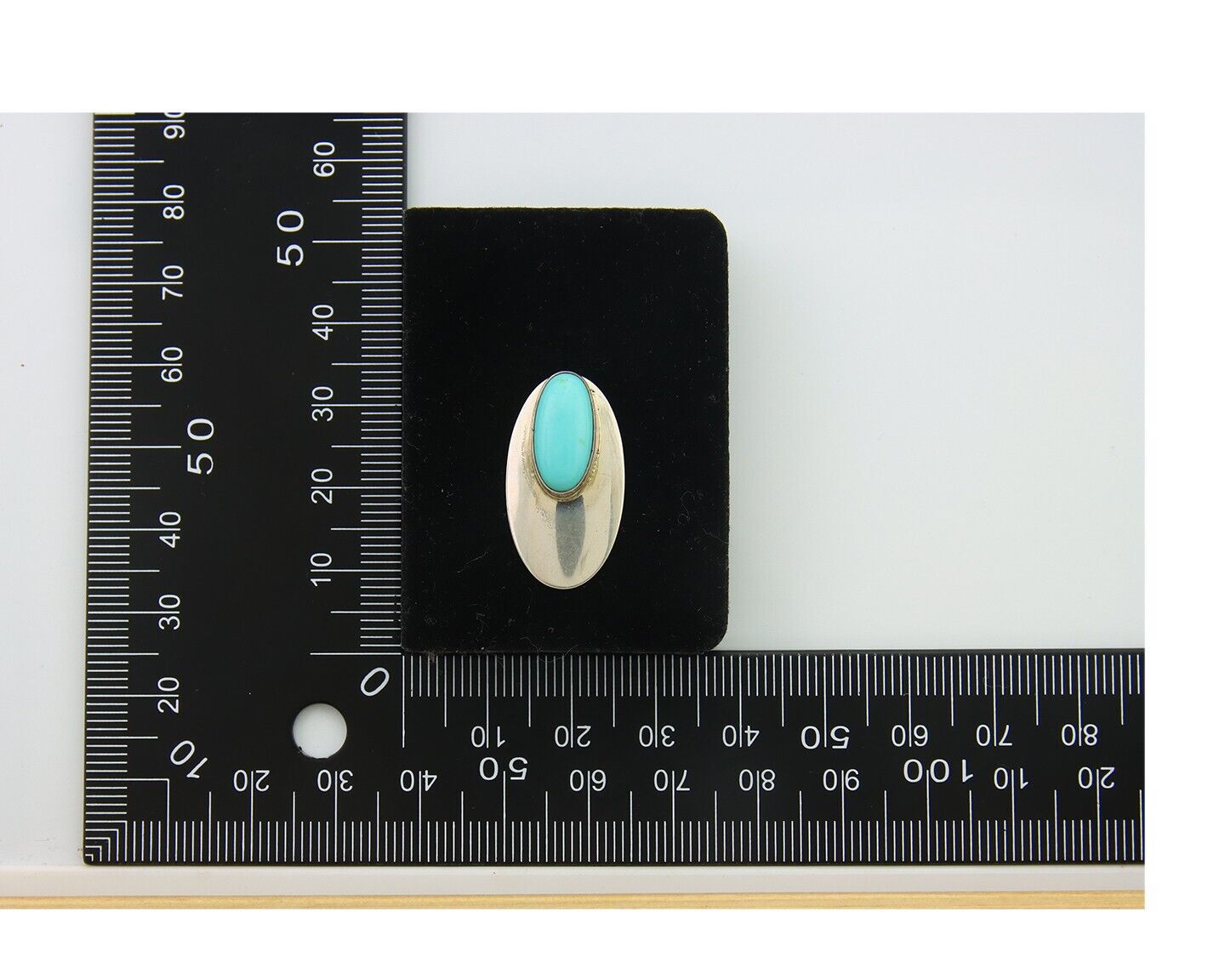 Navajo Earrings 925 Silver Shield Natural Turquoise Native Artist C.80's