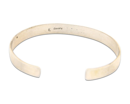 Navajo Bracelet 925 Silver & 12k Yellow Gold Plated Cuff Signed E C.80's