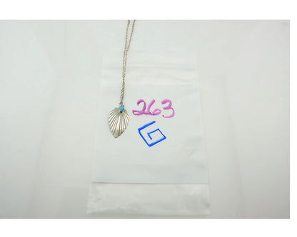 Navajo Necklace 925 Sterling Silver Turquoise Vintage Artist Signed KF