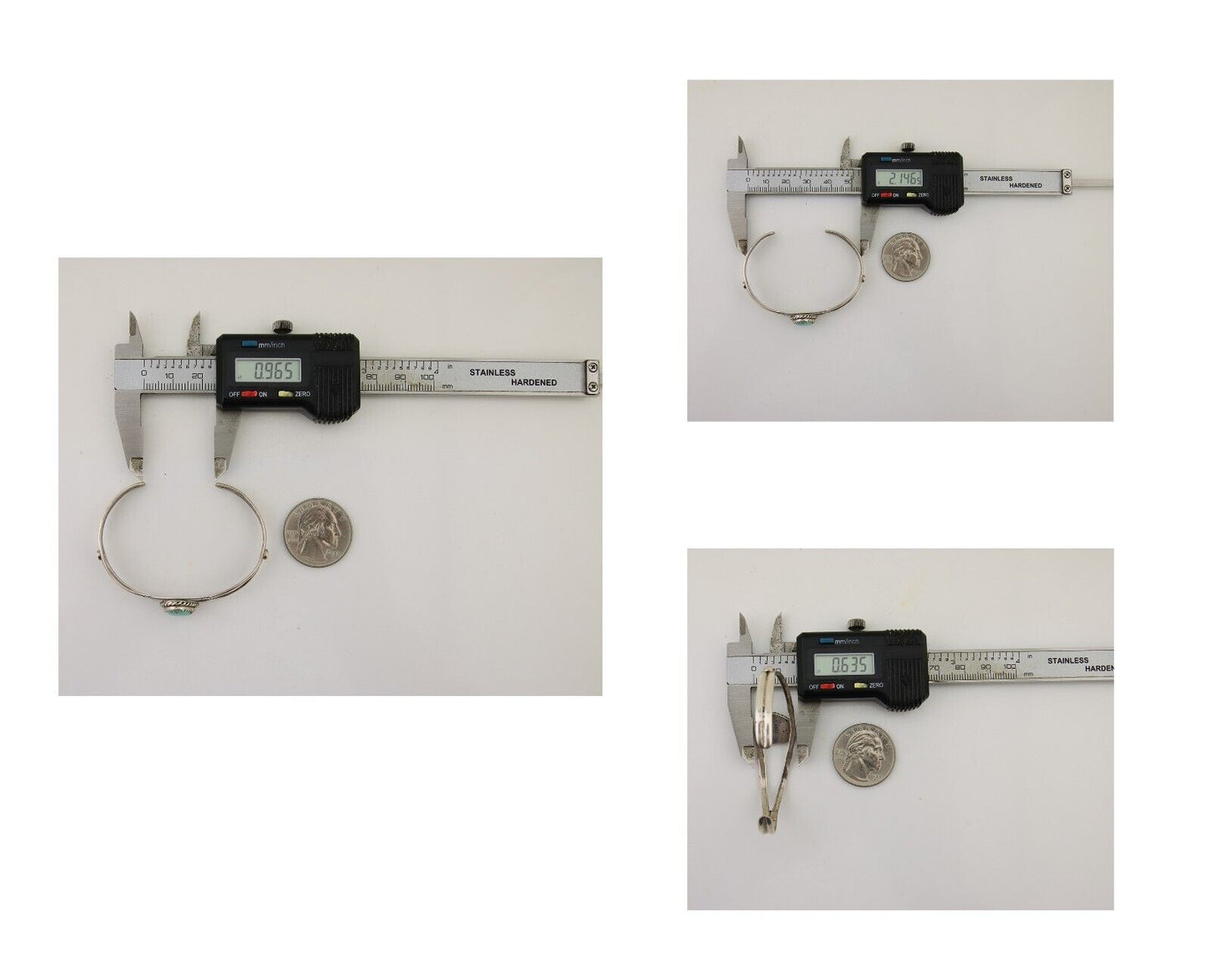 Navajo Hand Stamped Cuff Bracelet Turquoise 925 Silver Native American Artist