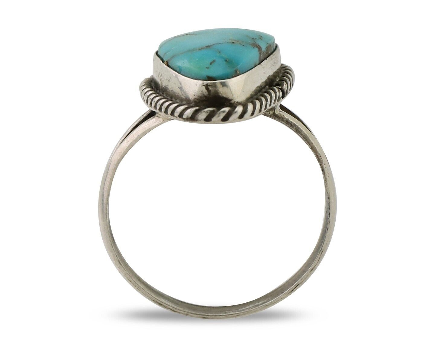 Navajo Handmade Ring 925 Silver Turquoise Native American Artist C.80's