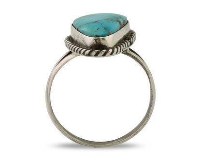 Navajo Handmade Ring 925 Silver Turquoise Native American Artist C.80's