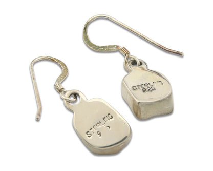 Navajo Earrings 925 Silver Natural Coral Native American Artist C.80's