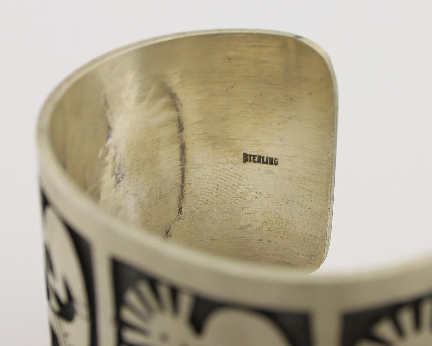 Navajo Kokopelli Bracelet 925 Silver Native American Artist Handmade C.80's