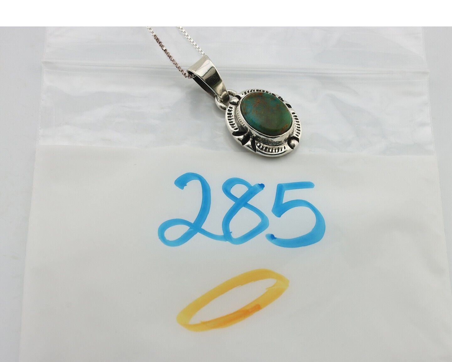 Navajo Necklace 925 Silver Arizona Turquoise Handmade Signed Gecko C.90's