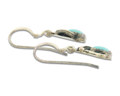 Navajo Earrings 925 Silver Natural Turquoise Native American Artist C.80's