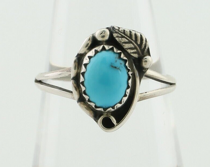 Navajo Handmade Ring 925 Silver Sleeping Beauty Artist Signed SC C.80's