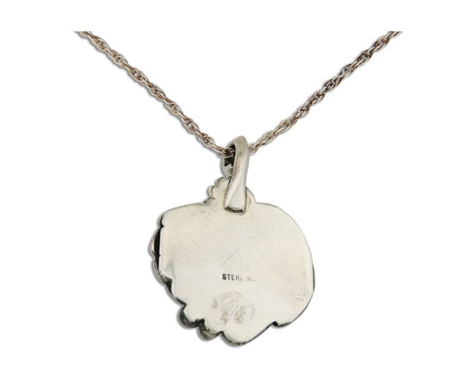 Navajo Necklace 925 Silver Natural Turquoise Native American Artist C.80's