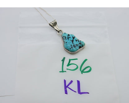 Navajo Necklace 925 Silver Blue Turquoise Artist Signed Tony Guerro C.80's