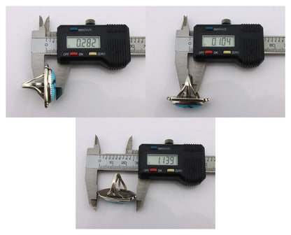 Navajo Ring .925 Silver Sleeping Beauty Turquoise Signed SkyStone Creations C80s