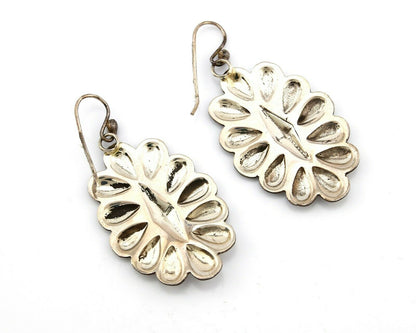 Navajo .925 SOLID Silver Shield J Hook Drop Dangle Earrings