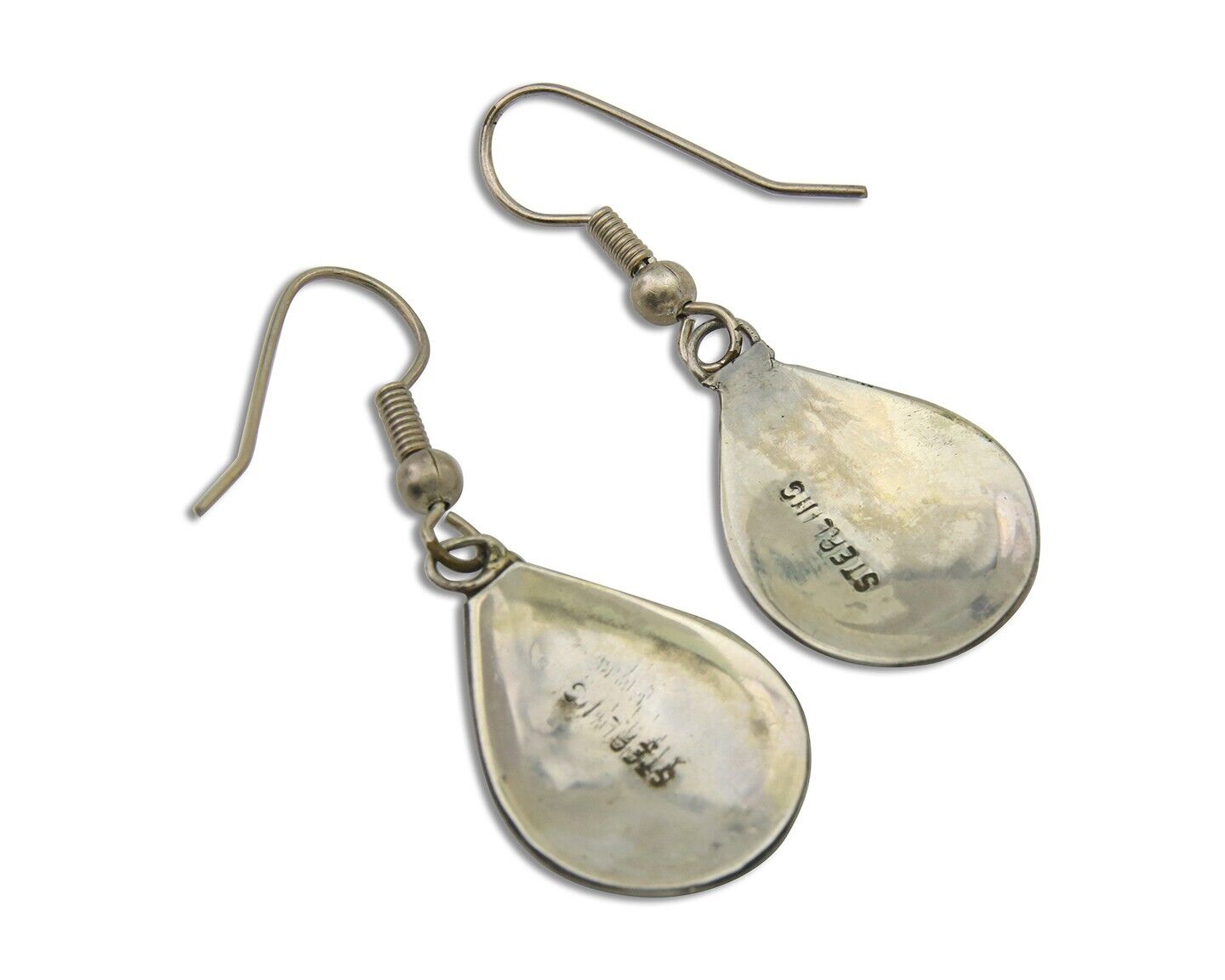 Navajo Earrings 925 Silver Natural Turquoise Native Artist C.80's