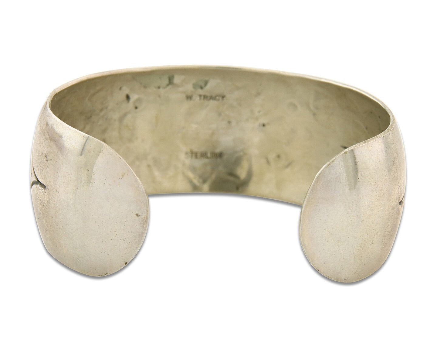 Navajo Bracelet 925 Silver Handmade Artist Signed Wilbur Tracy C.80s