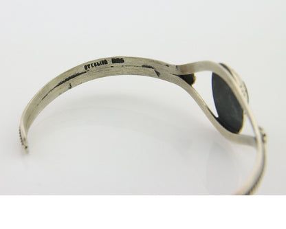 Navajo Cuff Bracelet 925 Silver Turquoise Cuff Native American Artist C.80's