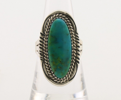 Navajo Ring 925 Silver Natural Blue Turquoise Native American Artist C.80's