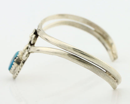 Navajo Bracelet 925 Silver Kingman Turquoise Artist Native American C.80's
