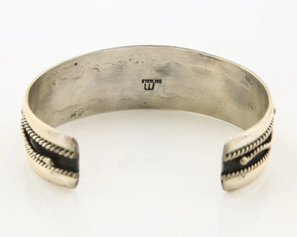 Navajo Cuff Bracelet Sterling Silver Turquoise & Coral Signed Randy Endito