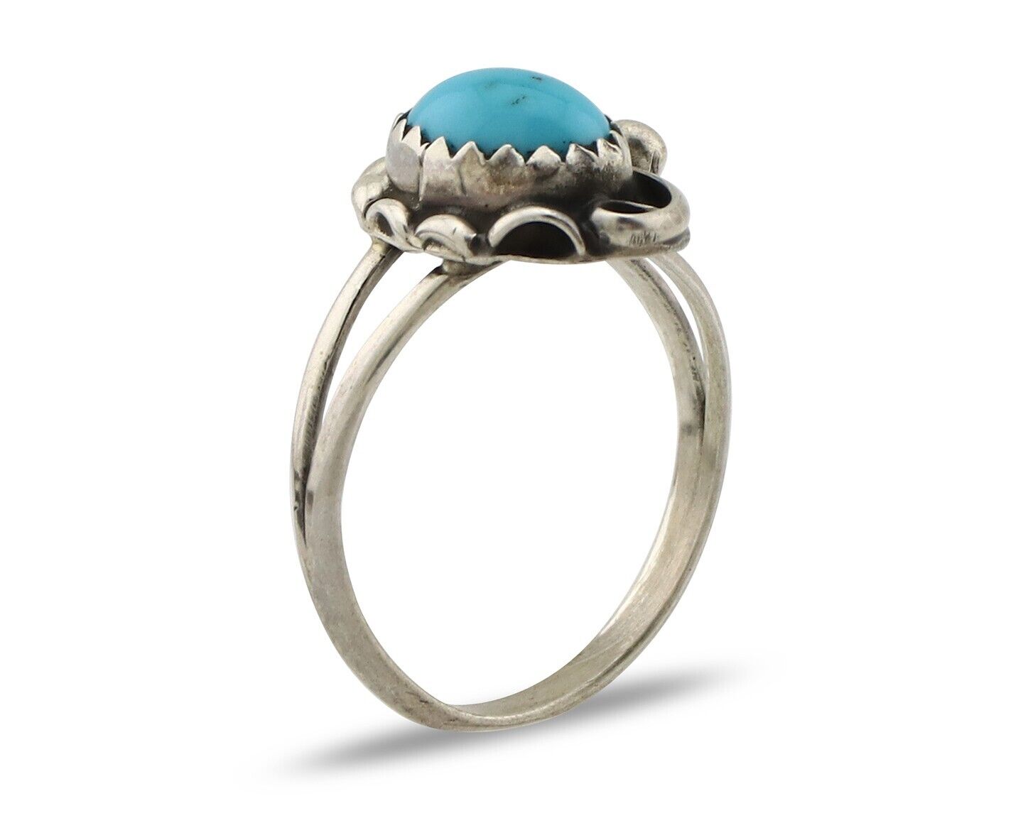 Navajo Ring 925 Silver Turquoise Artist Signed SkyStone Creations C.80's