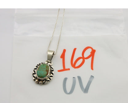 Navajo Necklace 925 Silver Natural Turquoise Artist Signed C Montoya C.80's