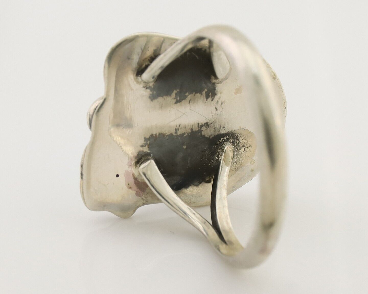Navajo Ring 925 Silver Natural Blue Turquoise Native American Artist C.80's