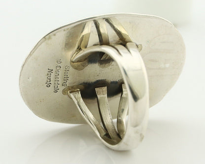 Navajo Ring 925 Silver Natural Blue Turquoise Signed William Denetdale C.80's
