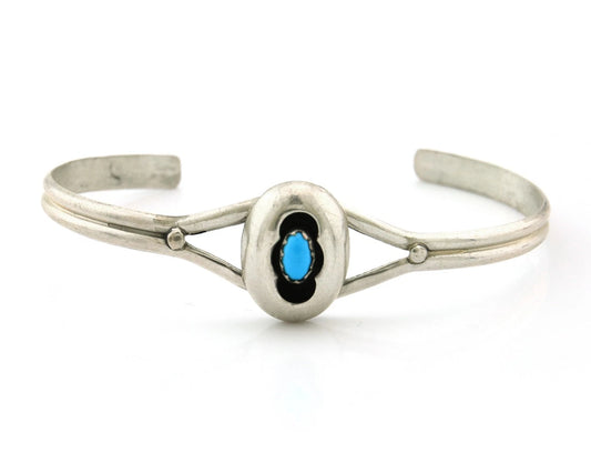 Navajo Cuff Bracelet Sterling Silver Authentic Natural Turquoise Native American