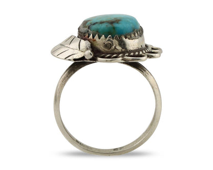 Navajo Handmade Ring 925 Silver Turquoise Native American Artist C.80's