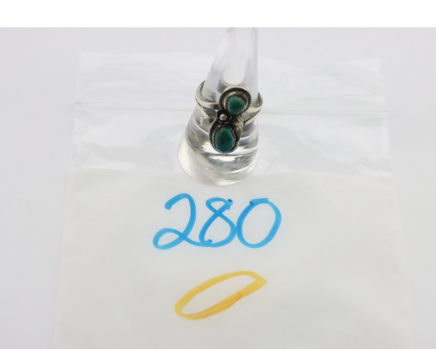 Navajo Ring 925 Silver Natural AAA Blue Turquoise Artist Signed Tom Willeto C80s