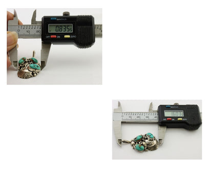 Navajo Pendant 925 Silver Natural Bisbee Turquoise Signed Tom Willeto C.80's