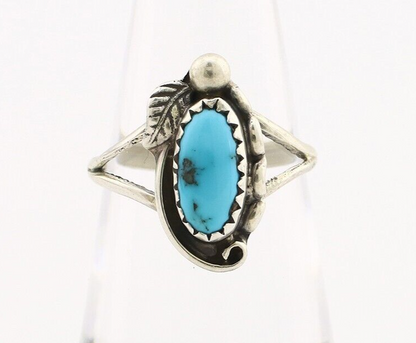 Navajo Ring 925 Silver Turquoise Artist Signed SkyStone Creations C.80's