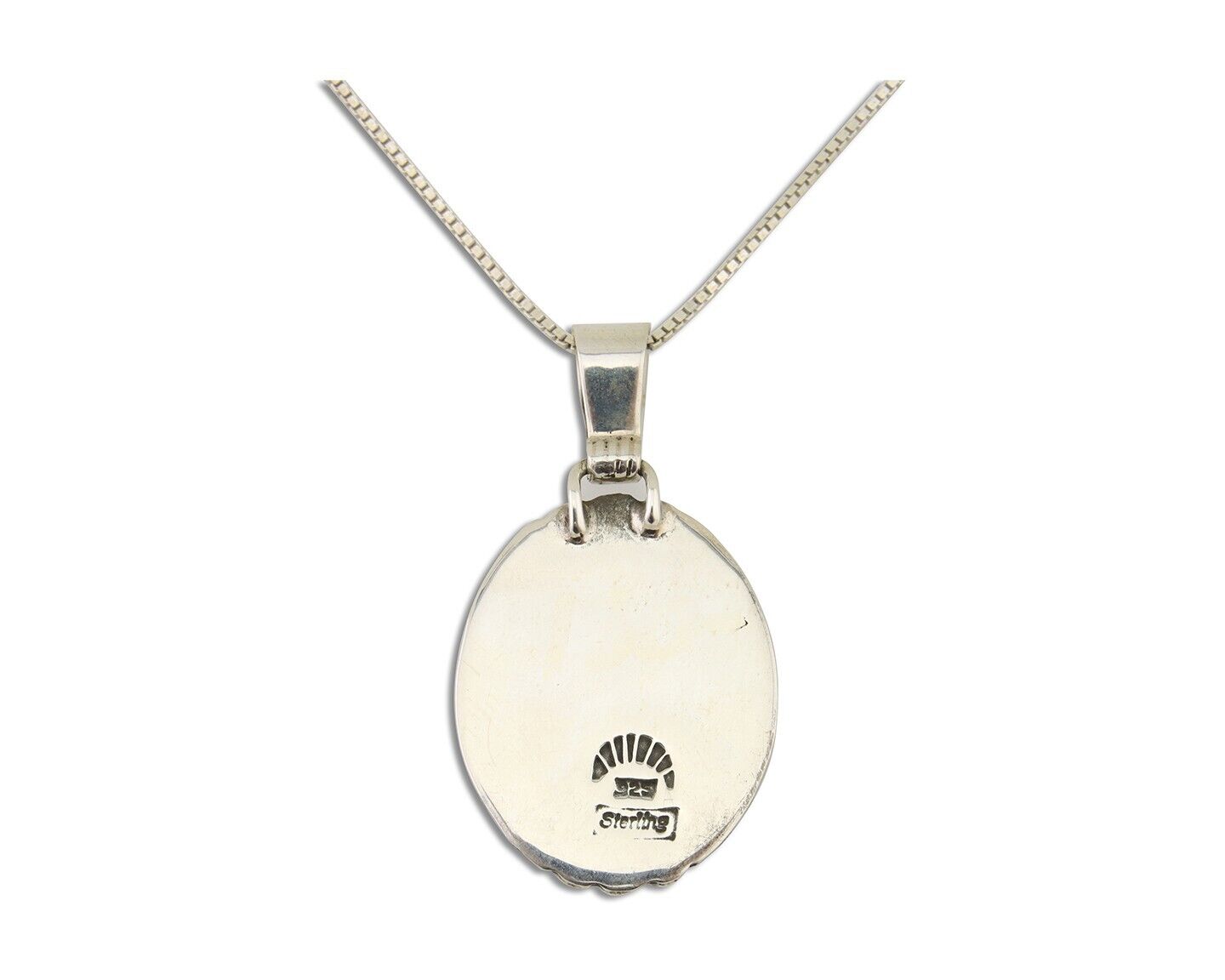 Navajo Necklace 925 Silver Onyx Natural Snowflake Agate Signed Native American