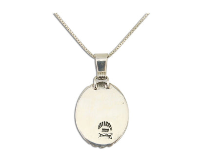 Navajo Necklace 925 Silver Onyx Natural Snowflake Agate Signed Native American